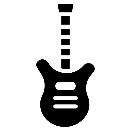 Bass Guitar Glyph Icon | Rock and Roll