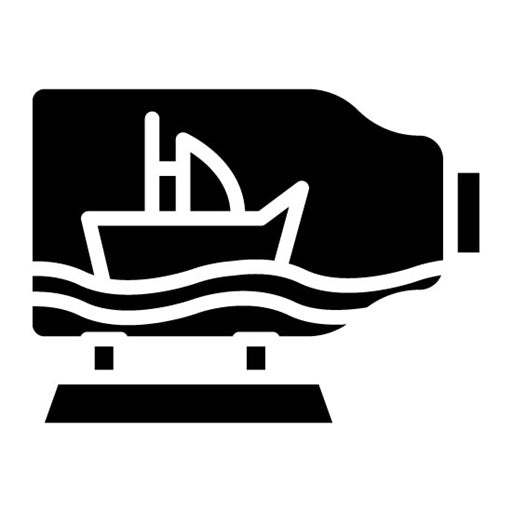 Ship In A Bottle Glyph Icon