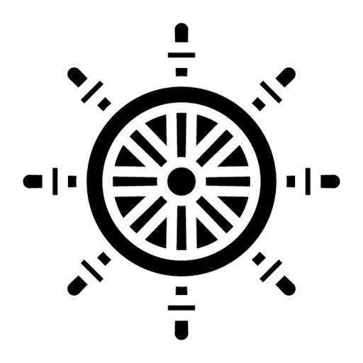 Ships Wheel Glyph Icon