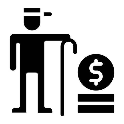 Retirement Savings Glyph Icon | Retirement