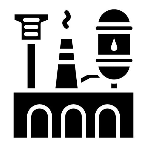 Industrial Plant Glyph Icon