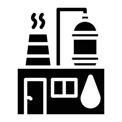 Petrochemical Plant Glyph Icon