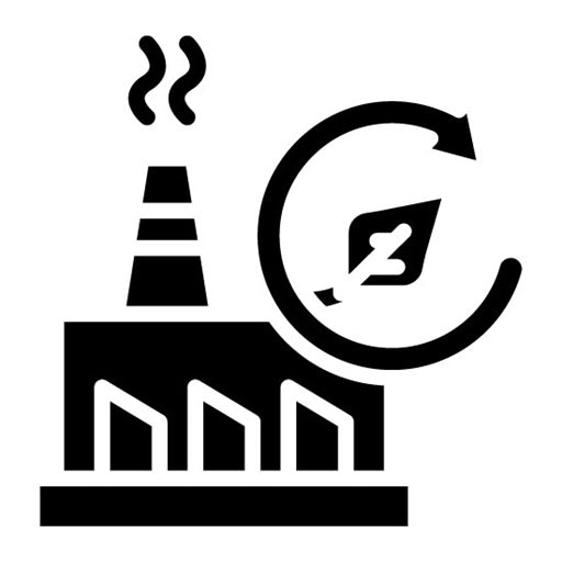 Green Manufacturing Glyph Icon