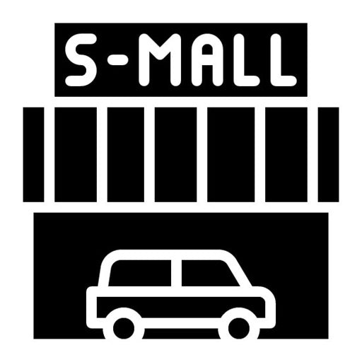 Shopping Mall Parking Glyph Icon