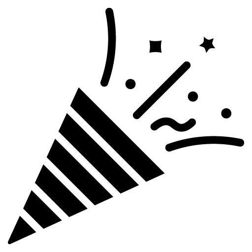 Anniversary Confetti Glyph Icon