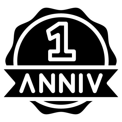 Golden Anniversary Glyph Icon