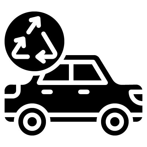 Upcycled Car Glyph Icon