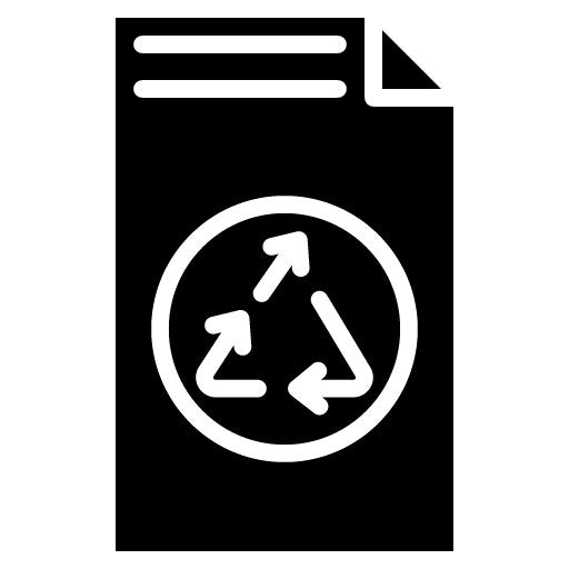 Upcycled Paper Glyph Icon