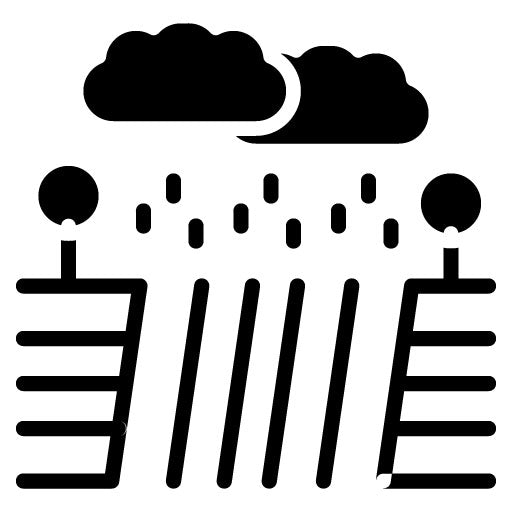 Monsoon Irrigation Glyph Icon