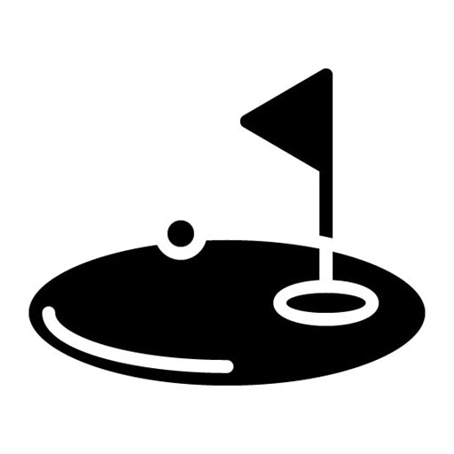 Miniature Golf Glyph Icon