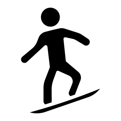 Snowboarding Glyph Icon