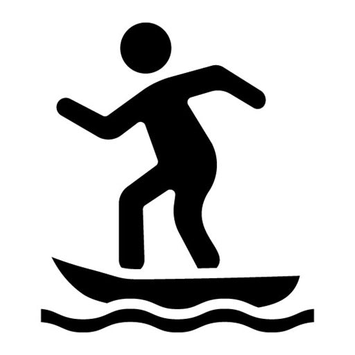 Surfing Glyph Icon | Recreations
