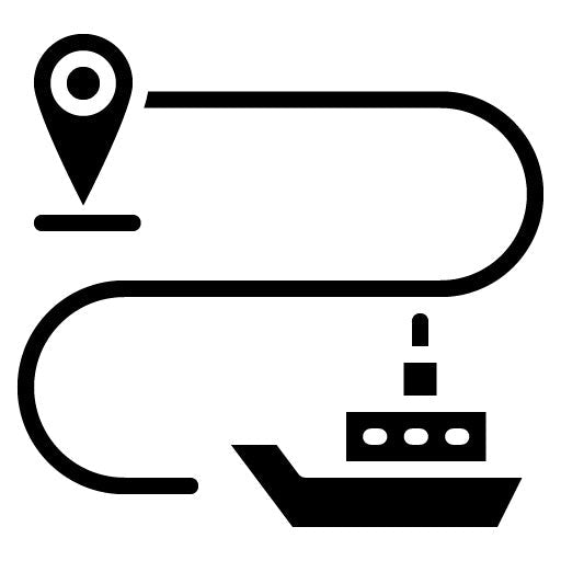 Shipping Lane Glyph Icon