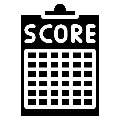 Boxing Scorecard Glyph Icon