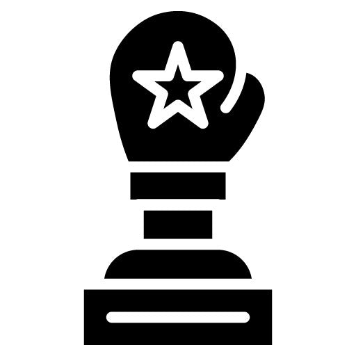 Boxing Trophy Glyph Icon
