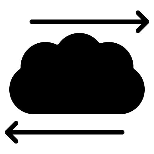 Cloud Sync Glyph Icon