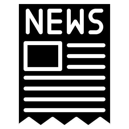 Newspaper Clipping Glyph Icon