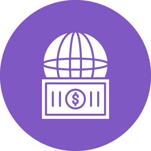 Economic Diplomacy Glyph Circle Icon