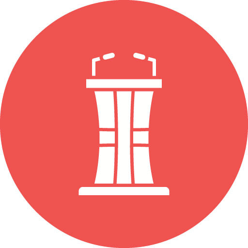 Lectern Glyph Circle Icon