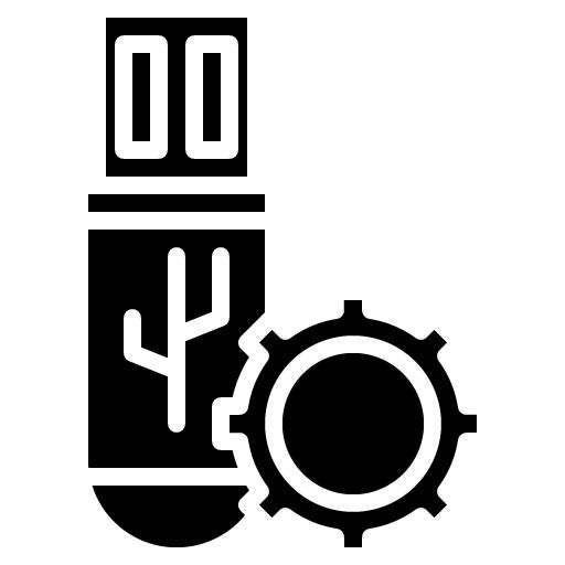 USB Flash Drive Repair Glyph Icon