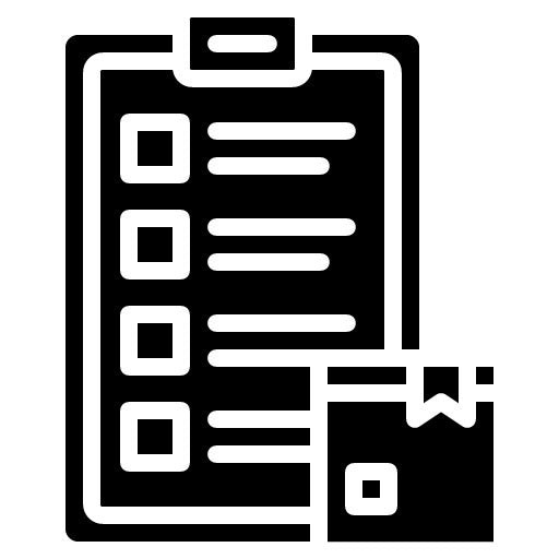 Packing List Glyph Icon