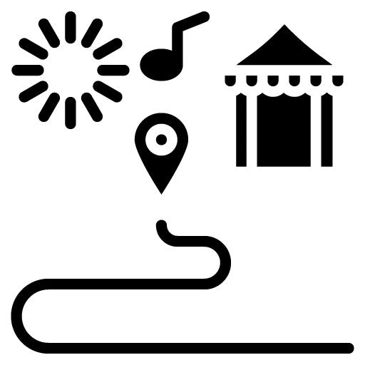 Festival Map Glyph Icon
