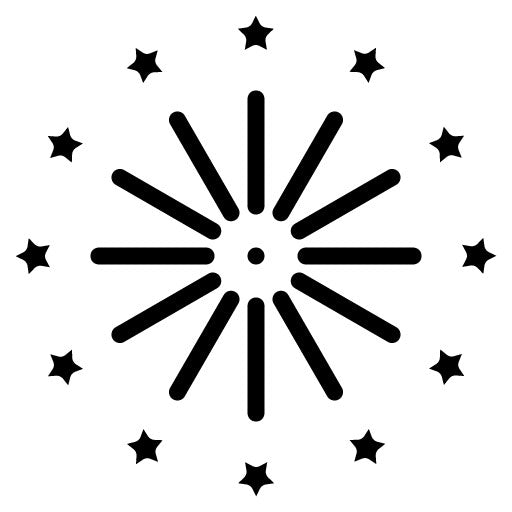 Fireworks Glyph Icon | Music Festival