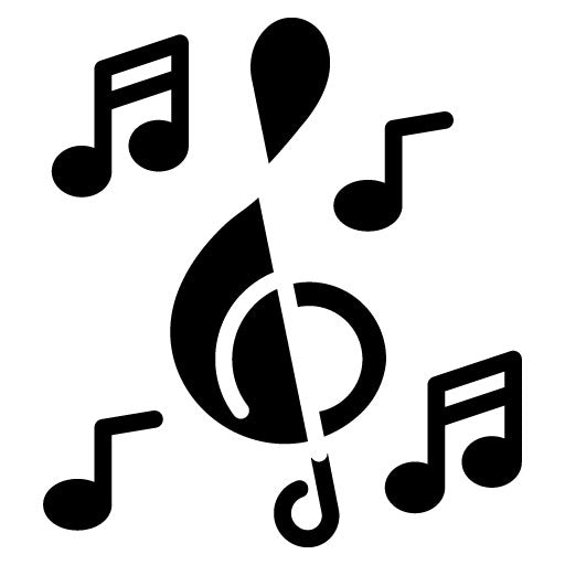 Music Notes Glyph Icon