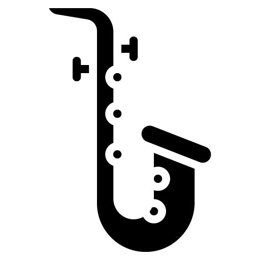 Saxophone Glyph Icon | Music Festival