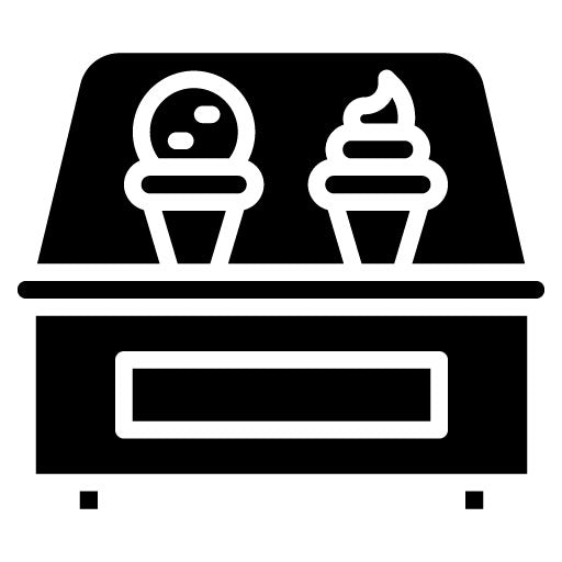 Ice Cream Display Case Glyph Icon