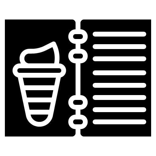 Ice Cream Menu Glyph Icon