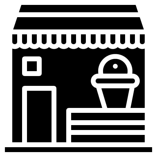 Ice Cream Parlor Glyph Icon | Icecream Shop