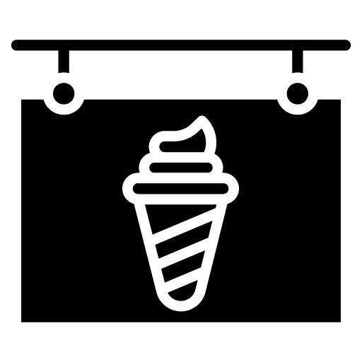 Ice Cream Sign Glyph Icon
