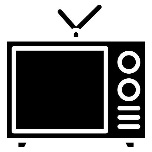 Retro TV Glyph Icon