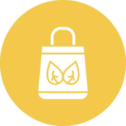 Eco Friendly Bag Glyph Circle Icon