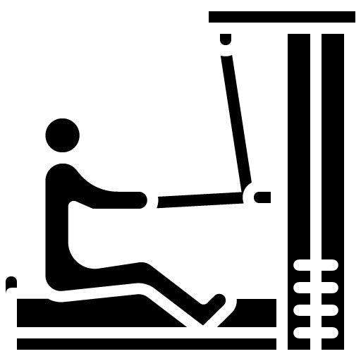 Seated Row Glyph Icon