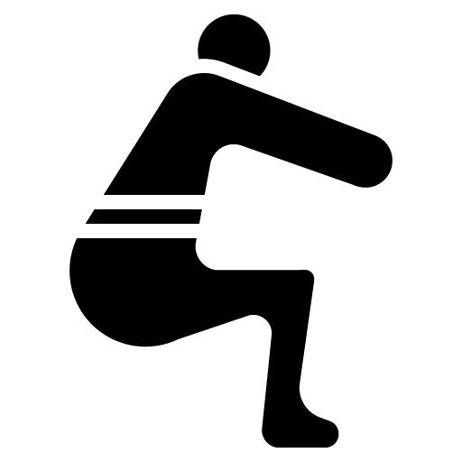 Squat Glyph Icon | Weightlifting