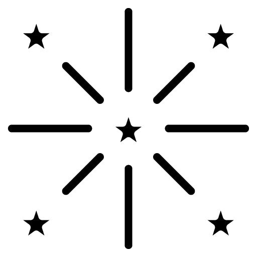 Fireworks Glyph Icon | Honeymoon