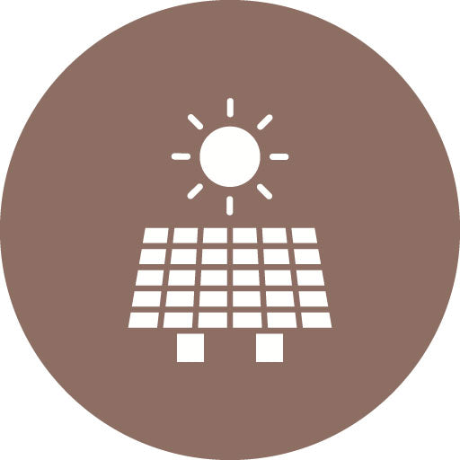 Solar Panel Glyph Circle Icon