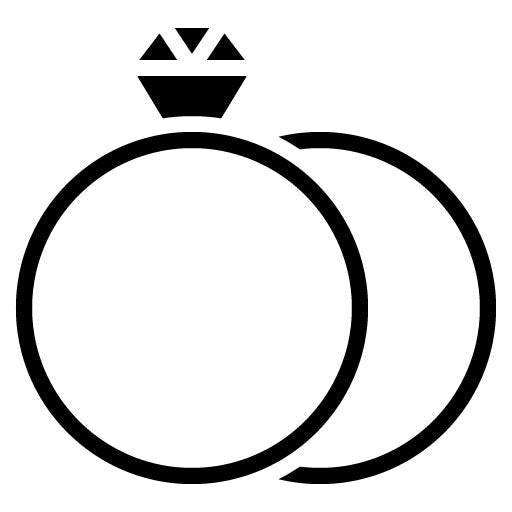 Wedding Rings Glyph Icon | Honeymoon
