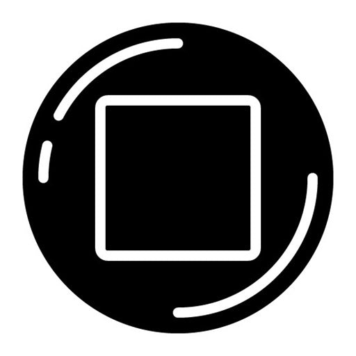 Stop Button Glyph Icon