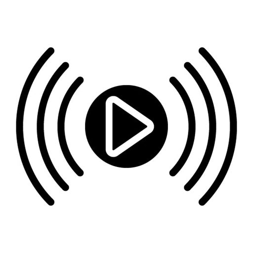 Live Stream Glyph Icon | Podcast