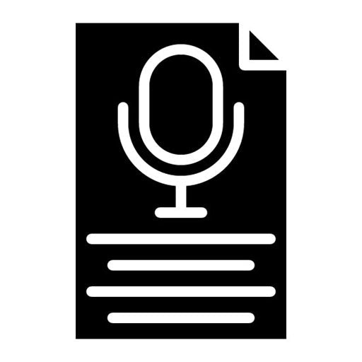 Podcast Script Glyph Icon