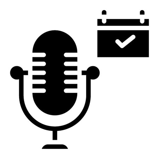 Podcast Event Glyph Icon