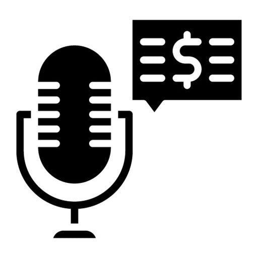 Podcast Sponsorship Glyph Icon