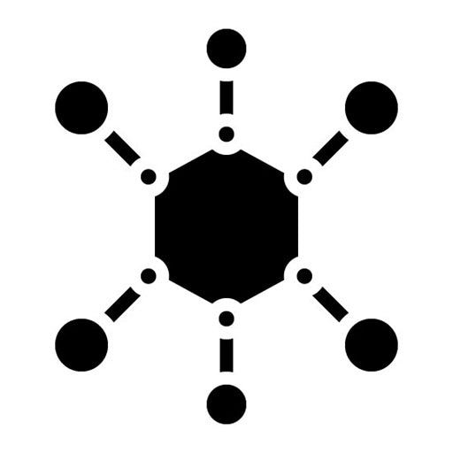 Molecular Structure Glyph Icon | Biotechnology