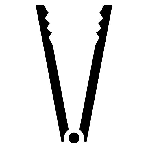 Tongs Glyph Icon | Food Processing