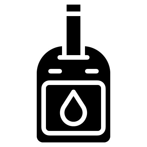 Blood Glucose Meter Glyph Icon