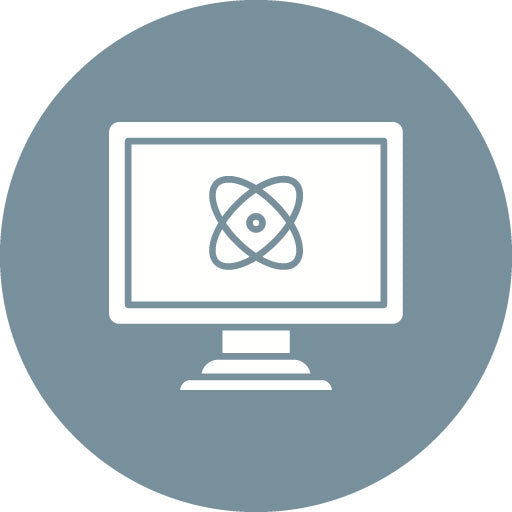Quantum Computing Glyph Circle Icon