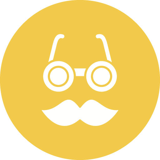 Fun Glasses Glyph Circle Icon